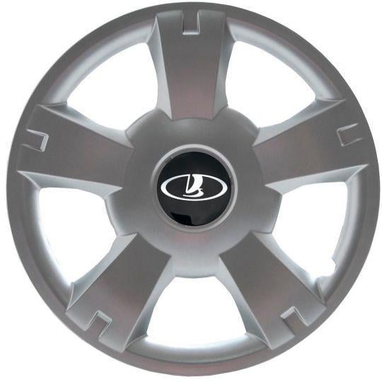 Ковпаки автомобільні SKS 201 R14 з логотипом Lada 4 шт. Сріблястий