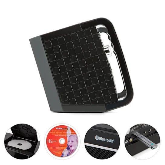 Караоке-система светодиодная DiscoFever Bluetooth LED 7" TFT-экран CD USB Черный - фото 5 Караоке-система светодиодная DiscoFever Bluetooth LED 7" TFT-экран CD USB Черный - фото 5