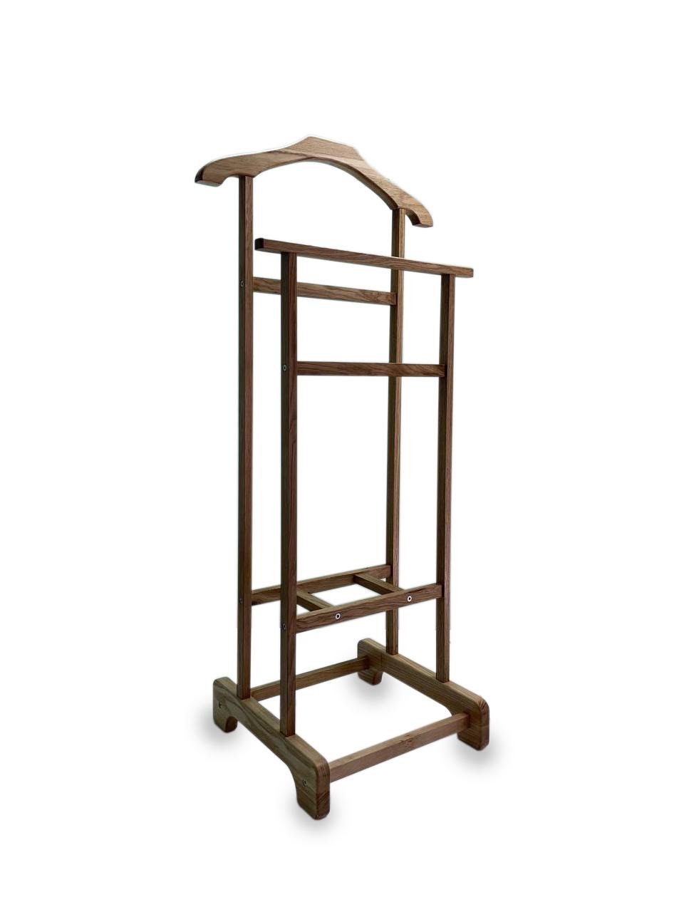 Вешалка для одежды деревянная напольная из натурального дуба 1060х500х365 мм Темно-коричневый (29176113)