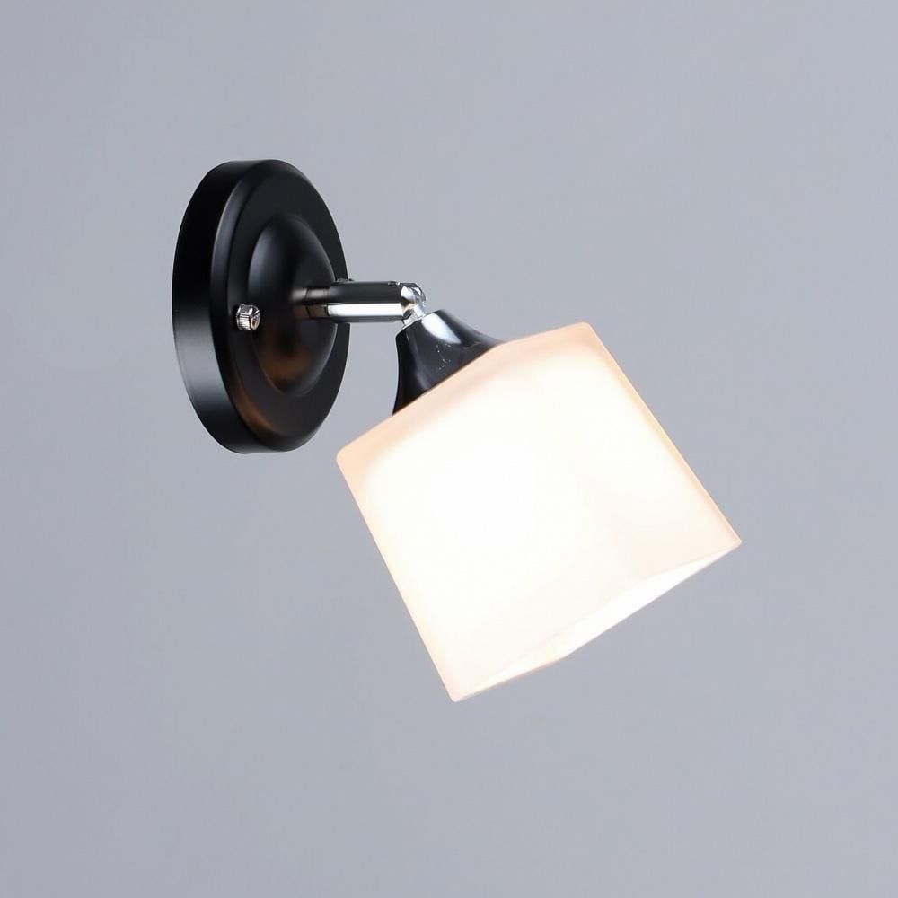 Бра Light House SRS-20351/1W BK+CR з поворотним механізмом Чорний/Хром/Білий (123037)