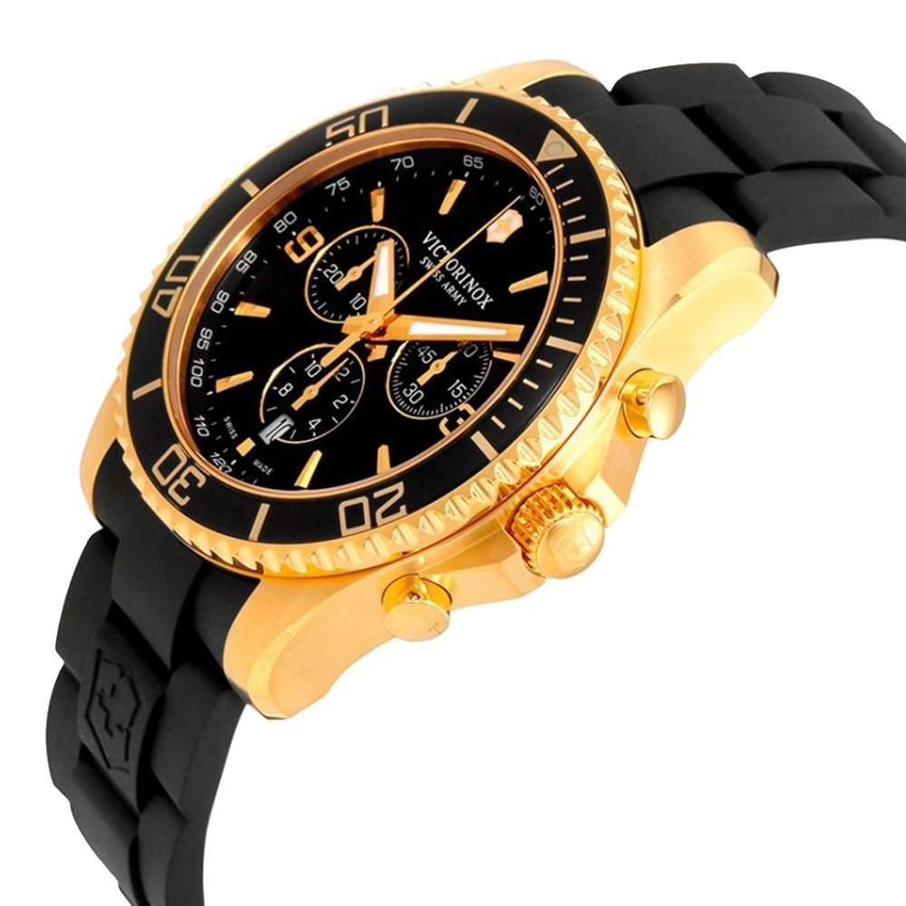 Наручний годинник чоловічий Victorinox Swiss Army Maverick Chrono кварцевий Gold (V249099) - фото 3