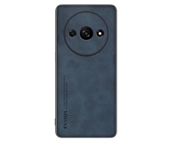 Шкіряний чохол - накладка Fanoya для Xiaomi Redmi A3 Синій