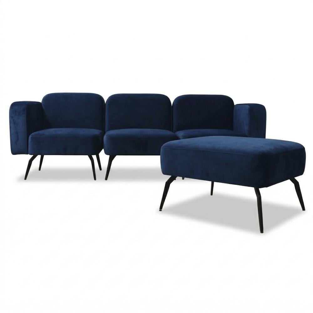 Диван модульный з пуфом Clarus 247х77х84 см Deep Navy (rich_sofa_00368)
