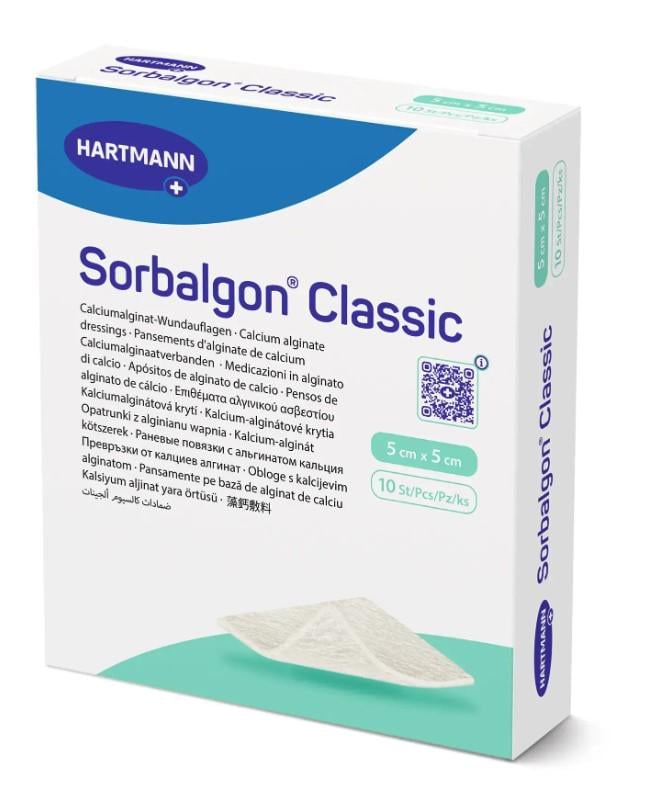 Повязка из альгината кальция Sorbalgon Classic 5х5см