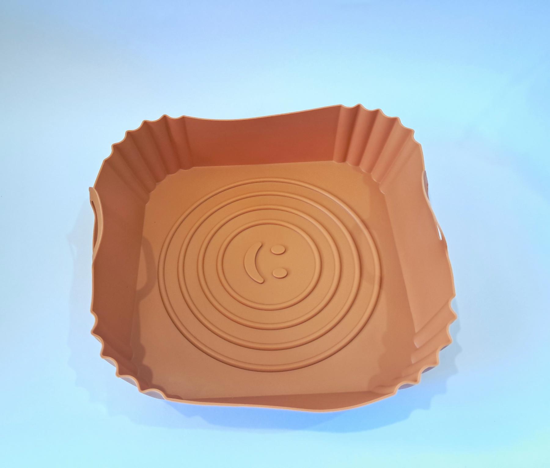 Форма силиконовая квадратная для аэрогриля мультипечи 18,5 см Оранжевый (REN-523) - фото 3