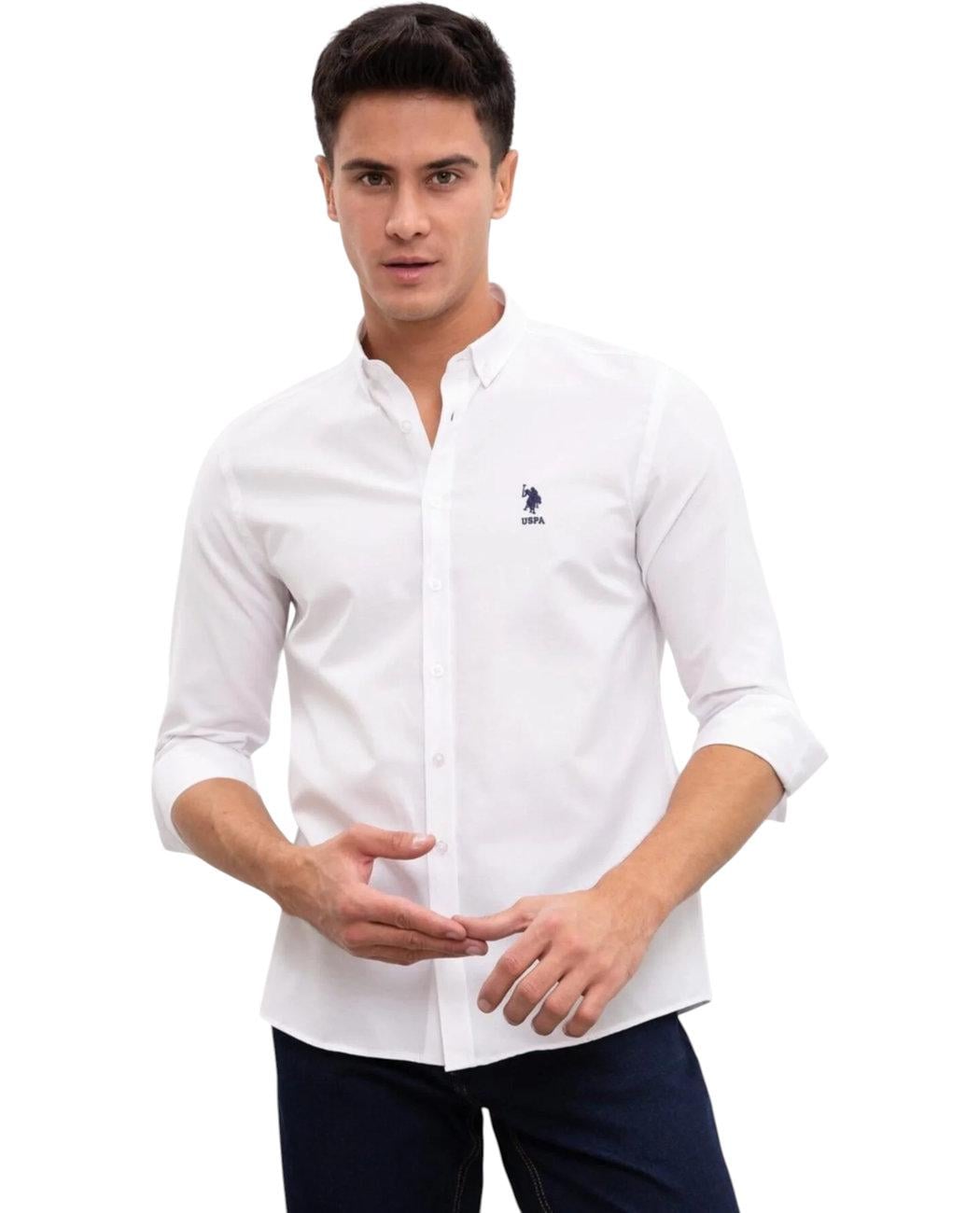 Рубашка мужская с длинным рукавом U.S. Polo Assn. 1753823.WHITE XL Белый (8683856308777)