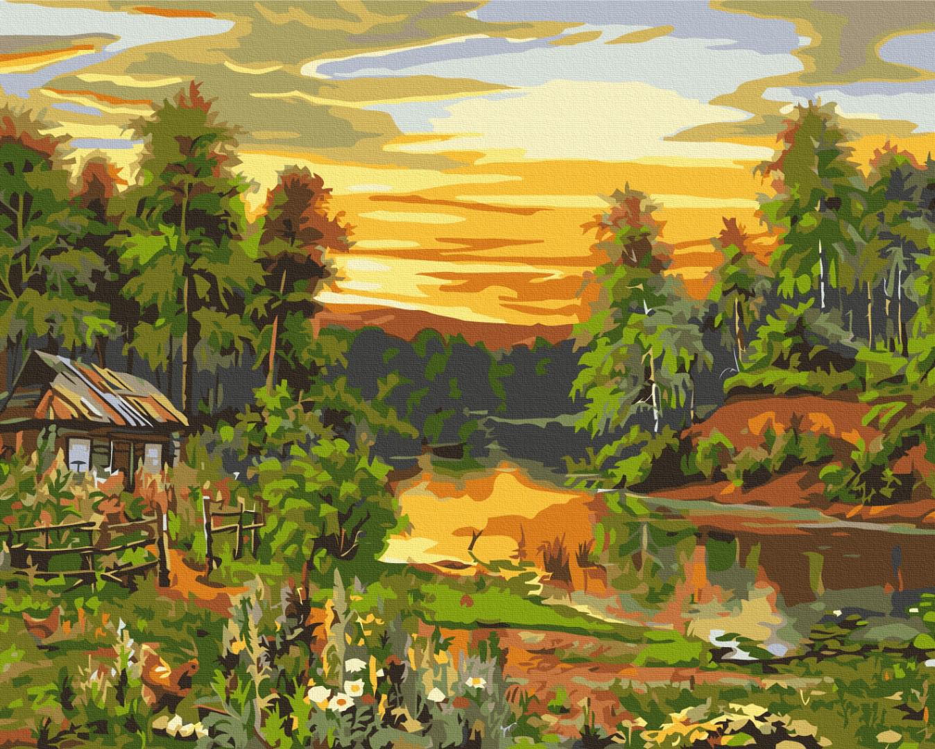 Картина за номерами Brushme Преміум Атмосферне схід сонця 40x50 см (PBS52215)