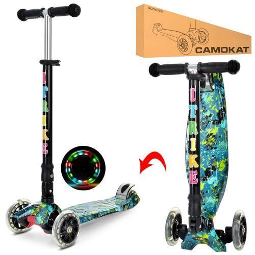 Самокат детский трехколесный складной iTrike JR 3-003-1-WP15 Черный - фото 2