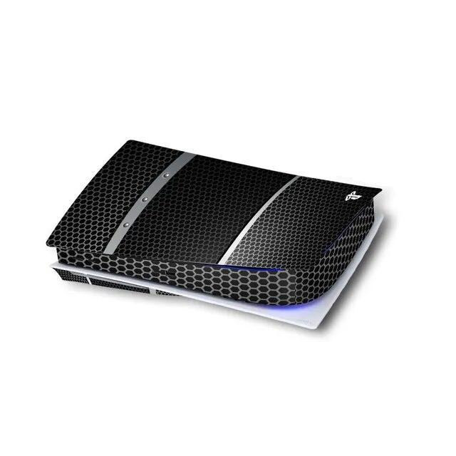 Виниловая наклейка для Sony PlayStation PS5 Black/Silver