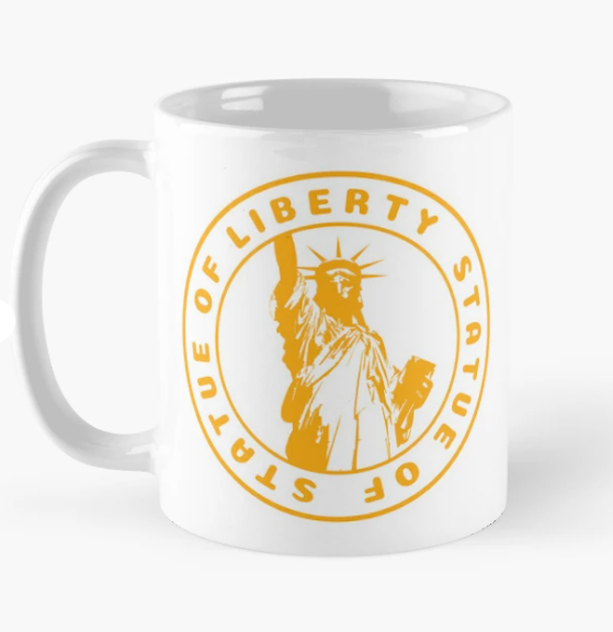 Чашка керамическая с принтом "Statue of liberty" Статуя Свободы 330 мл Белый (ПН238Ч)