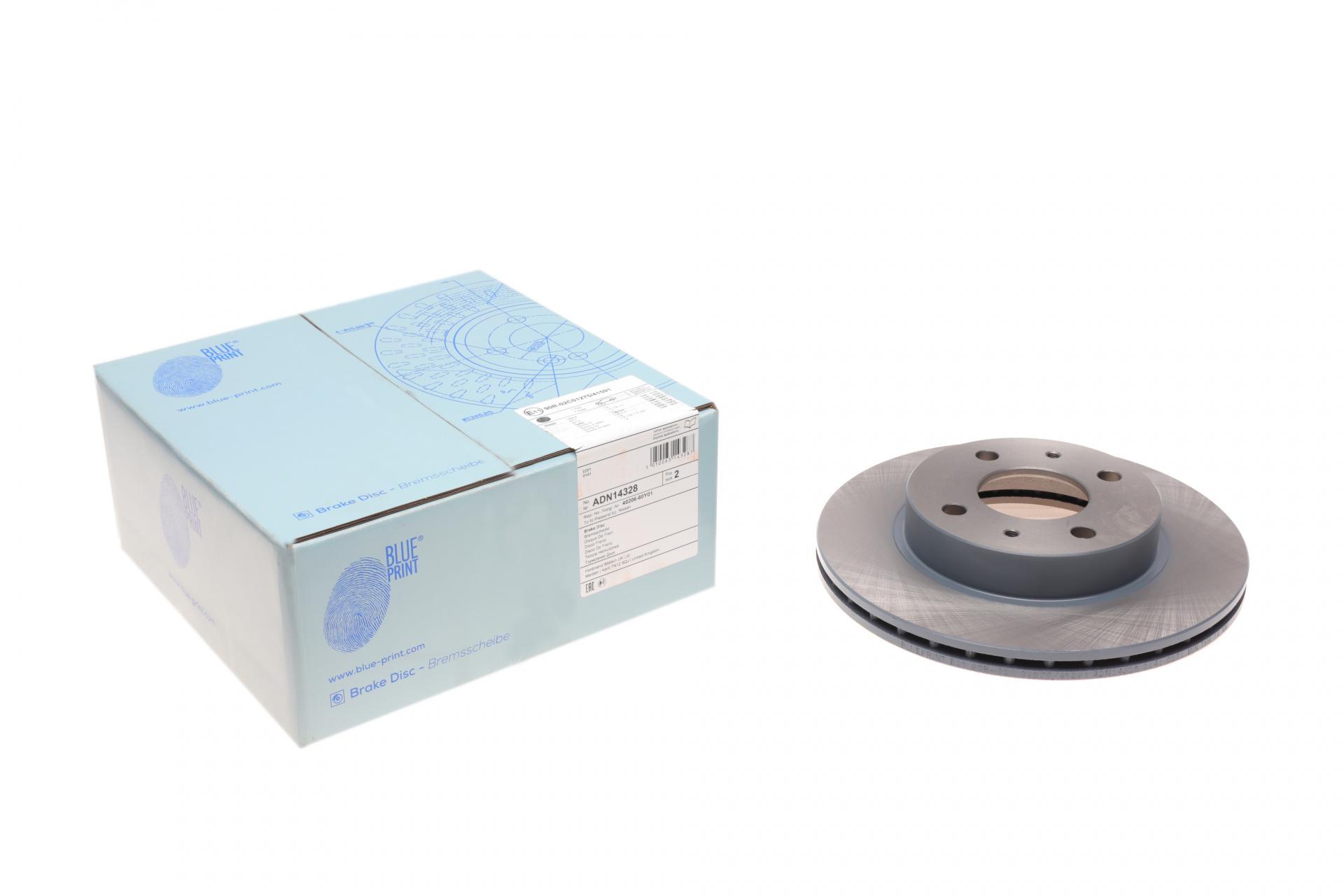 Диск тормозной передний BLUE PRINT для Nissan Sunny 86-00 240x18 мм (ADN14328)