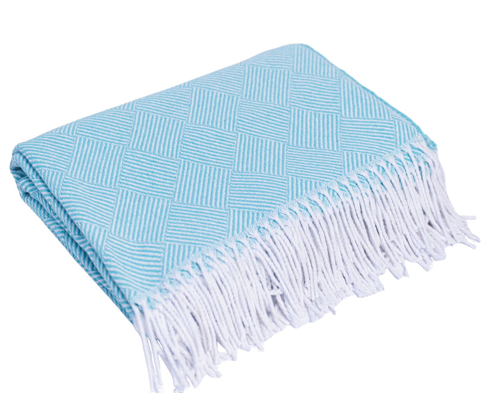 Плед жаккардовый Vladi PARQUET Валенсия 170х210 см Белый/Мятный (10441) - фото 4 Плед жаккардовый Vladi PARQUET Валенсия 170х210 см Белый/Мятный (10441) - фото 4