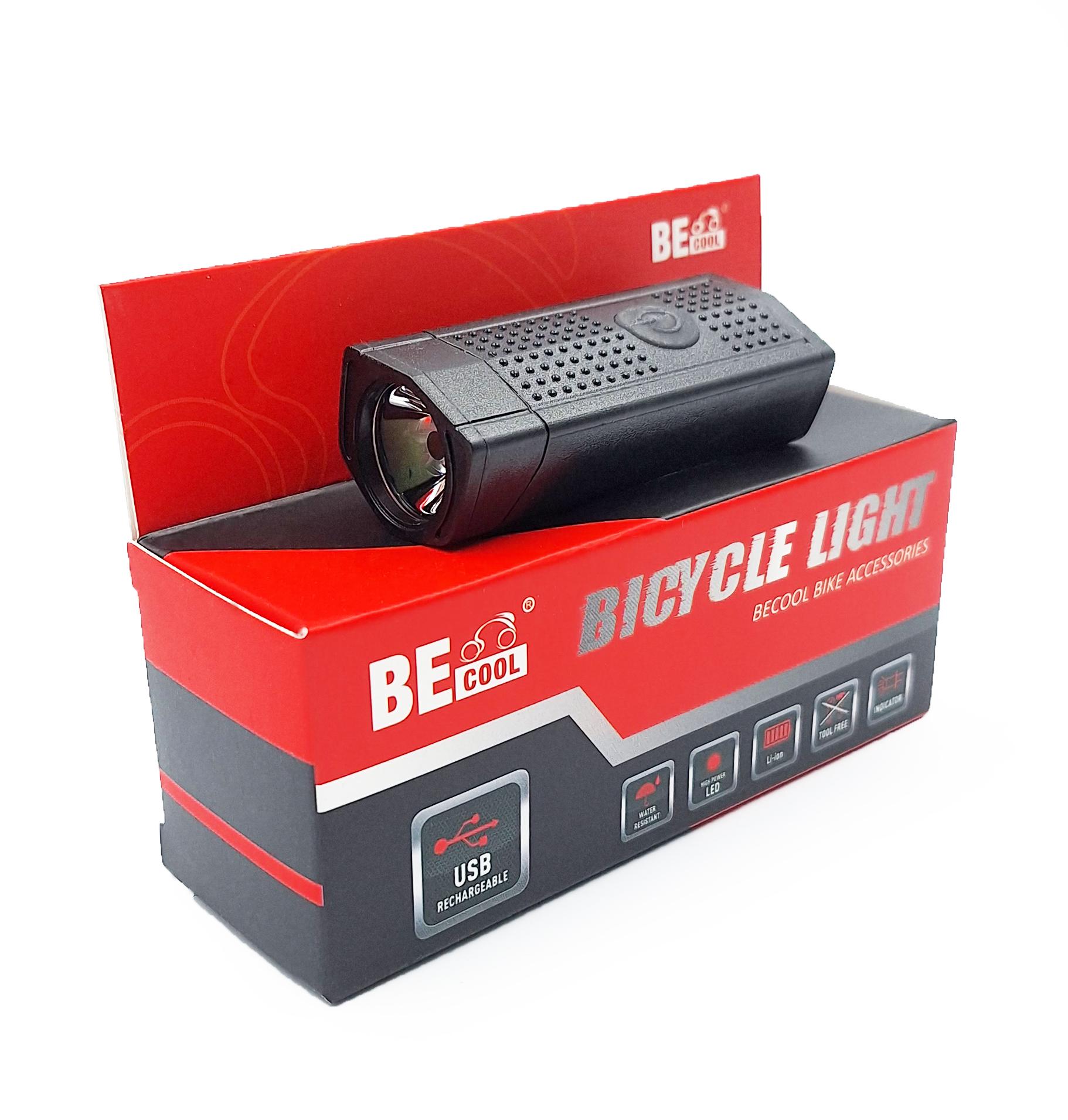 Фара велосипедная передняя BeCool FL1616 USB 300 Лм 6x3x4 см (G0000700)