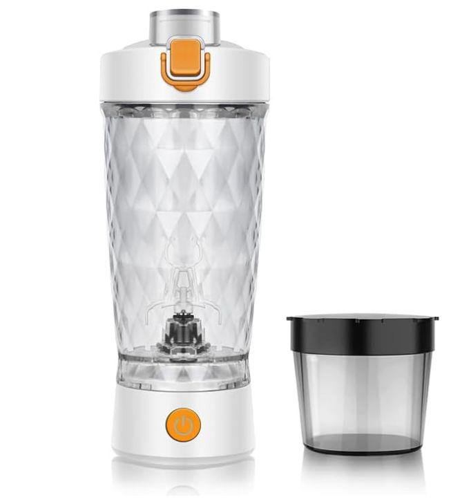 Заряжаемый шейкер с LED-подсветкой и контейнером для смеси 650 мл Белый (2653960866)