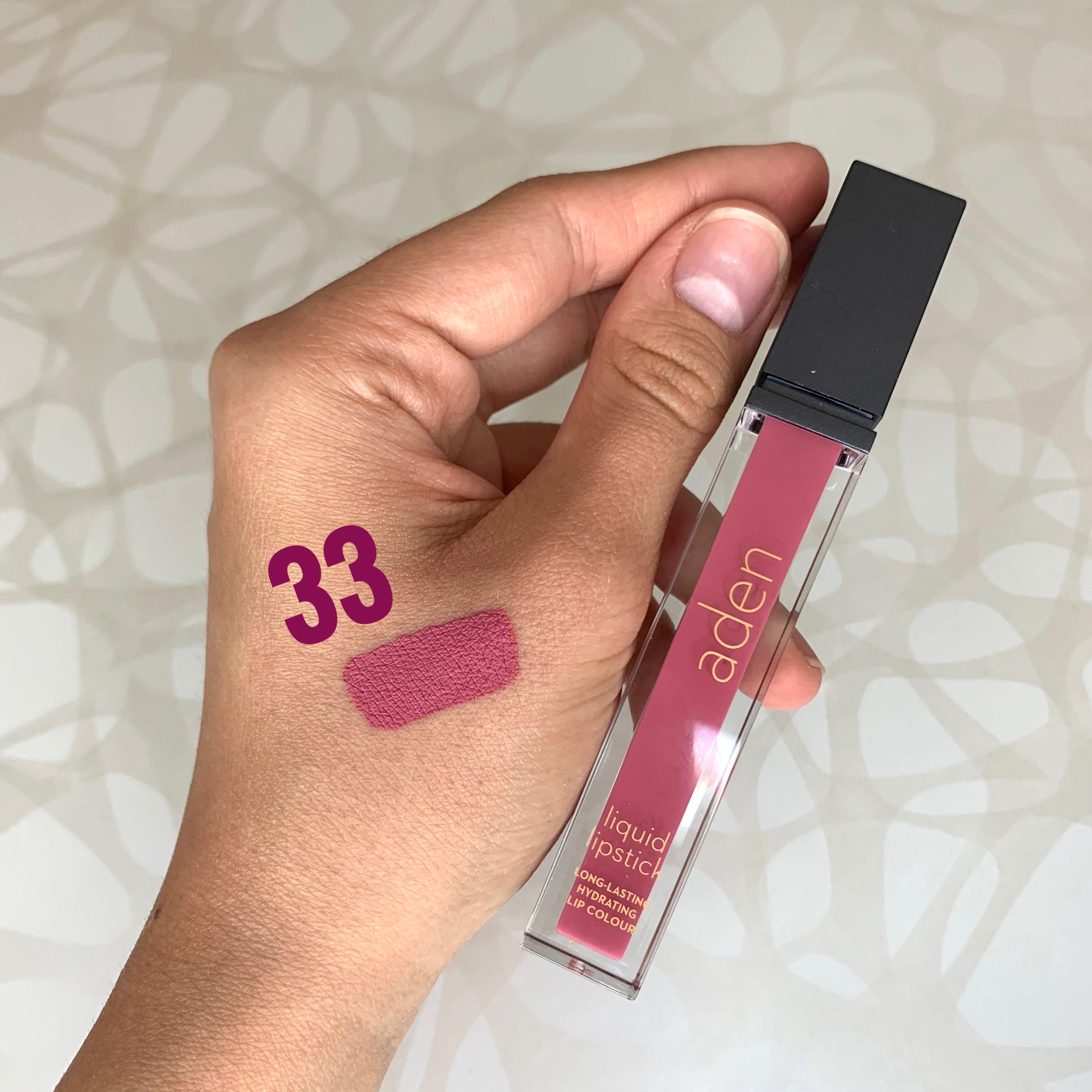 Помада жидкая матовая Aden Liquid lipstick №33 7 мл Sugar Chic (a065) - фото 2