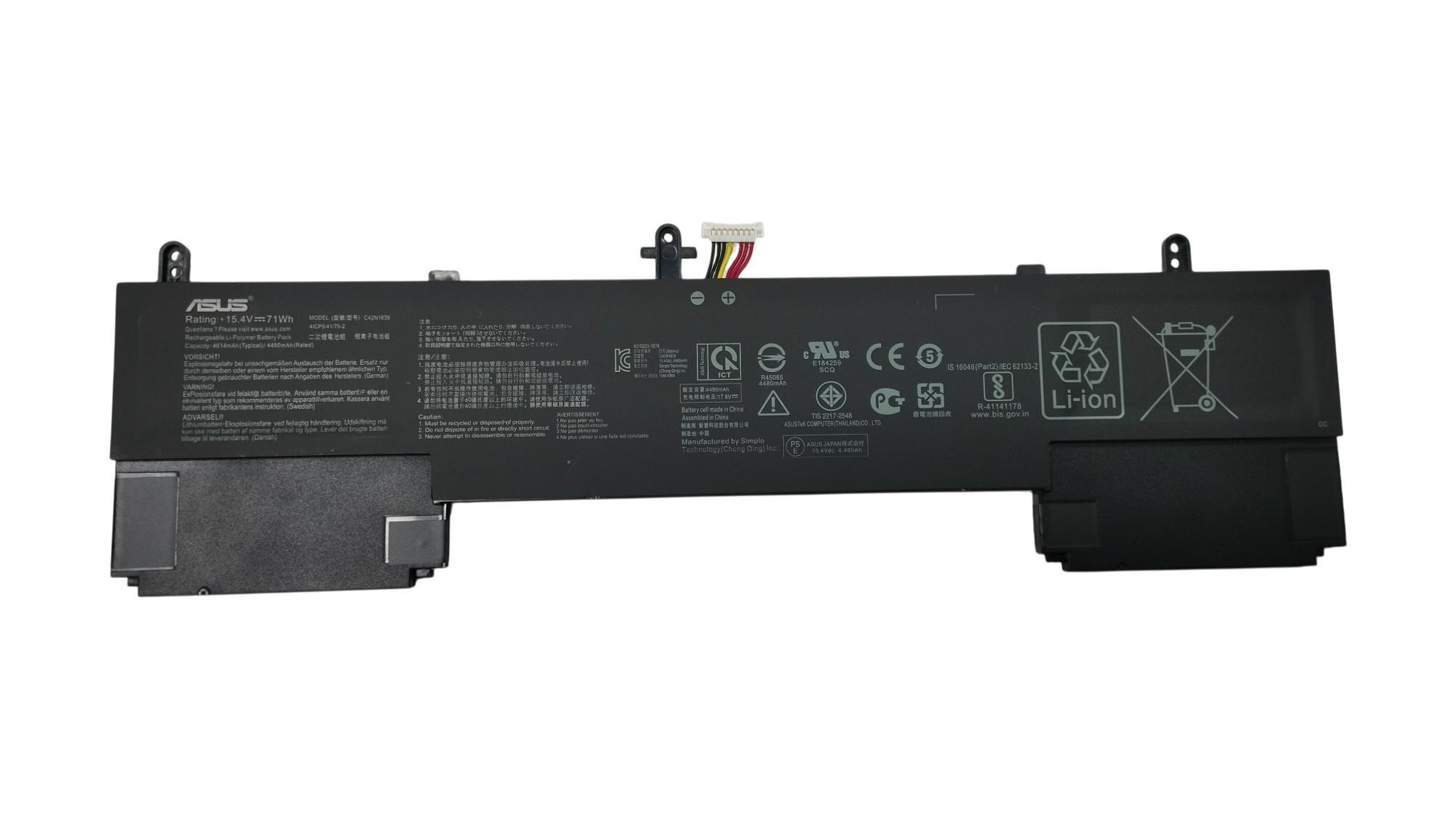 Аккумулятор для ноутбука Asus C42N1839 ZenBook 15 UX534FA 15,4V 4480 mAh OEM Black