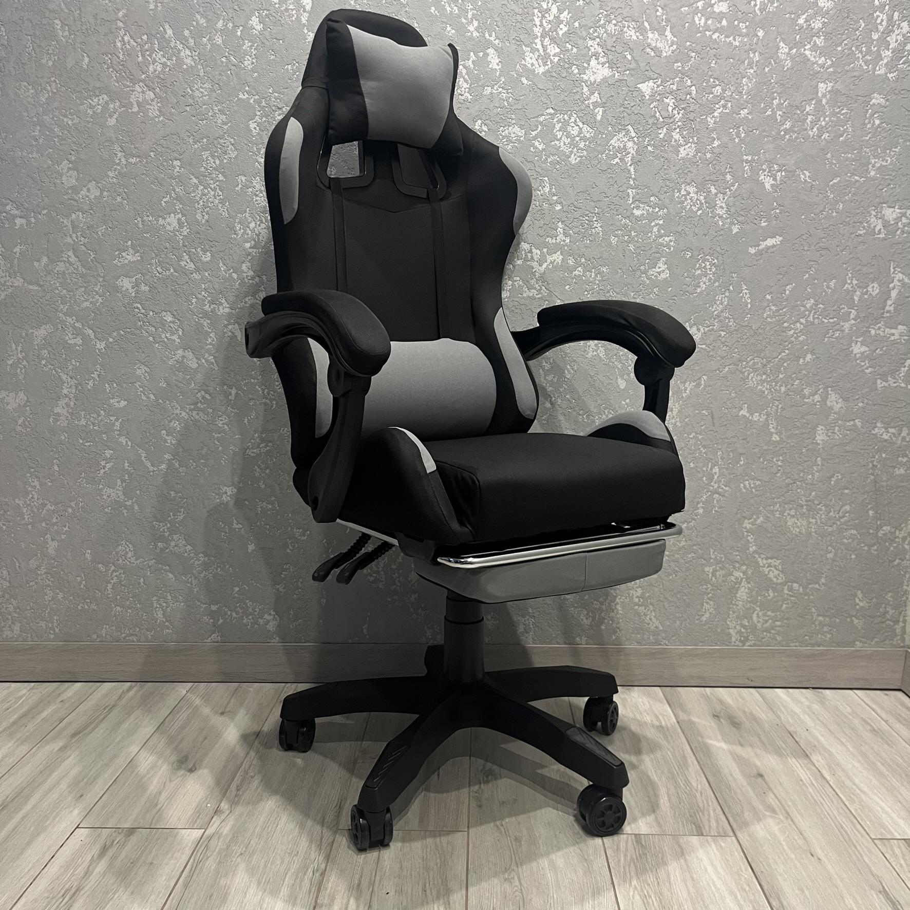 ᐉ Компьютерное кресло из ткани Prestige GC5-02 Черно-графитовый ...