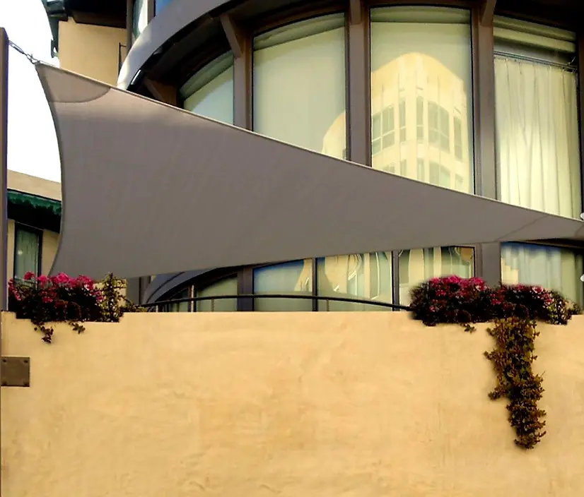 Тент сонцезахисний водонепроникний трикутний Оксфорд 3х3х4 м Сірий - фото 6 Тент сонцезахисний водонепроникний трикутний Оксфорд 3х3х4 м Сірий - фото 6