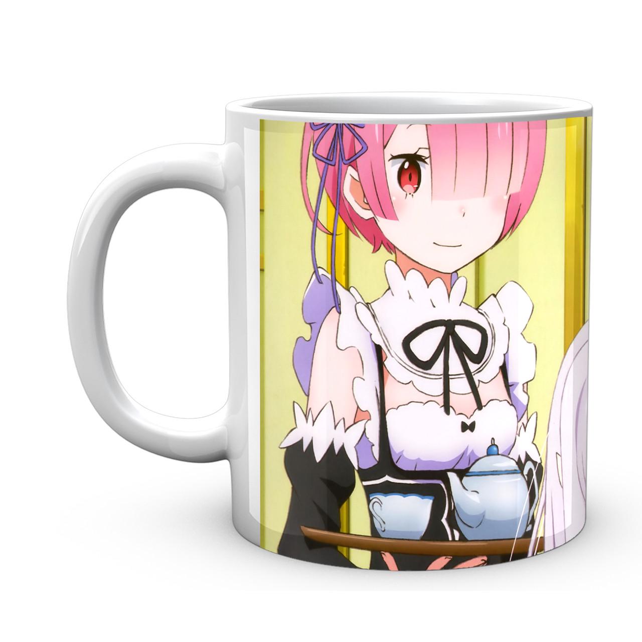 Чашка Geekland Zero Жизнь с нуля в альтернативном мире Эмилия Рам Рем 330 мл (RZ 02.006)