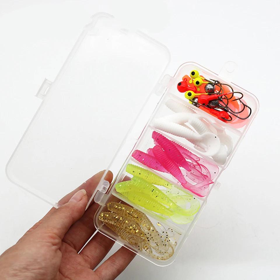 Приманки рыболовные джиг-головки твистеры для спиннинга 34 шт. - фото 2