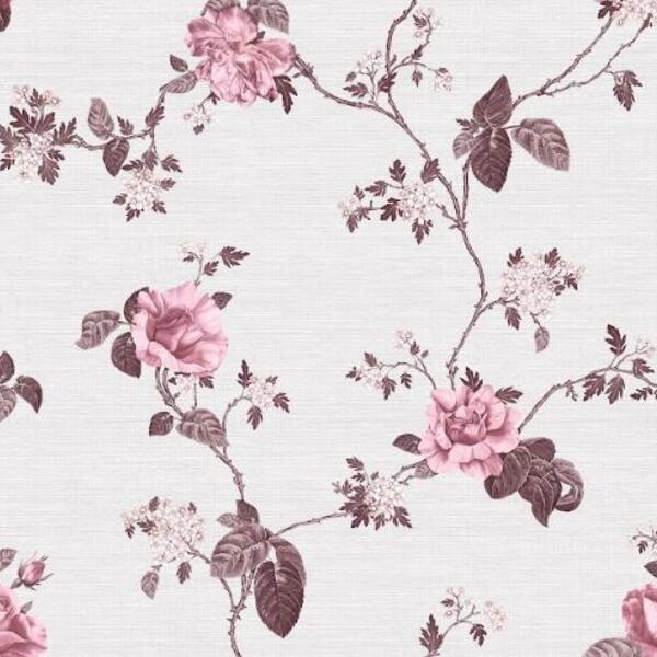 Обои на бумажной основе Шарм 171-05 Роузи 0,53х10 м Серо-розовый (660e8a9e9810176c1d4a4314)