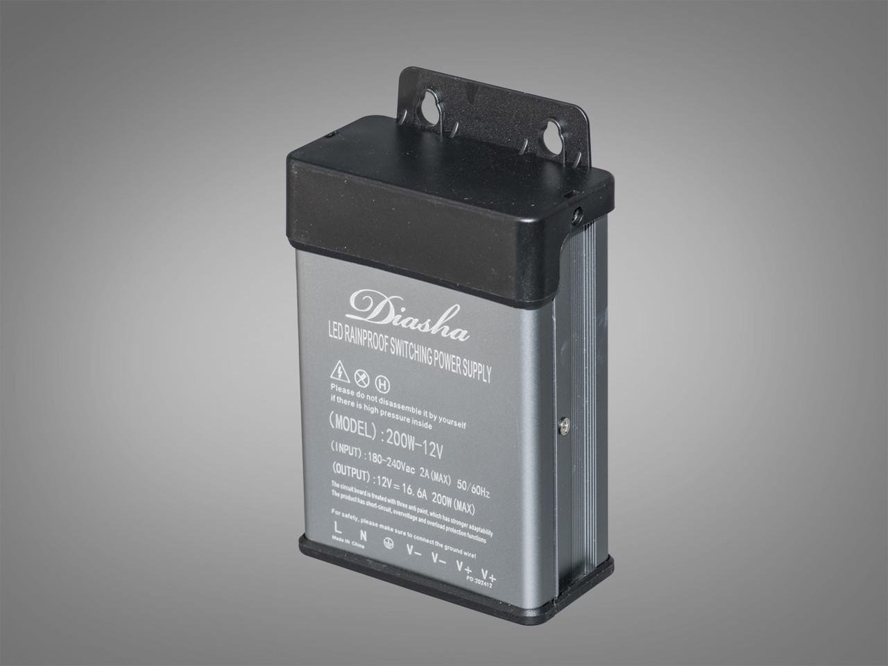 Блок живлення 12 В із захистом від дощу 200Вт 16,66А NPA-12V-200W-IP44 (2563846226)