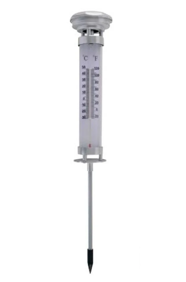 Грунтовый светильник HOROZ ELECTRIC LOTUS LED на солнечной батарее 0,06W 6400K 1,5 Lm 570x92 мм Хром матовый (078-011-0001-010)