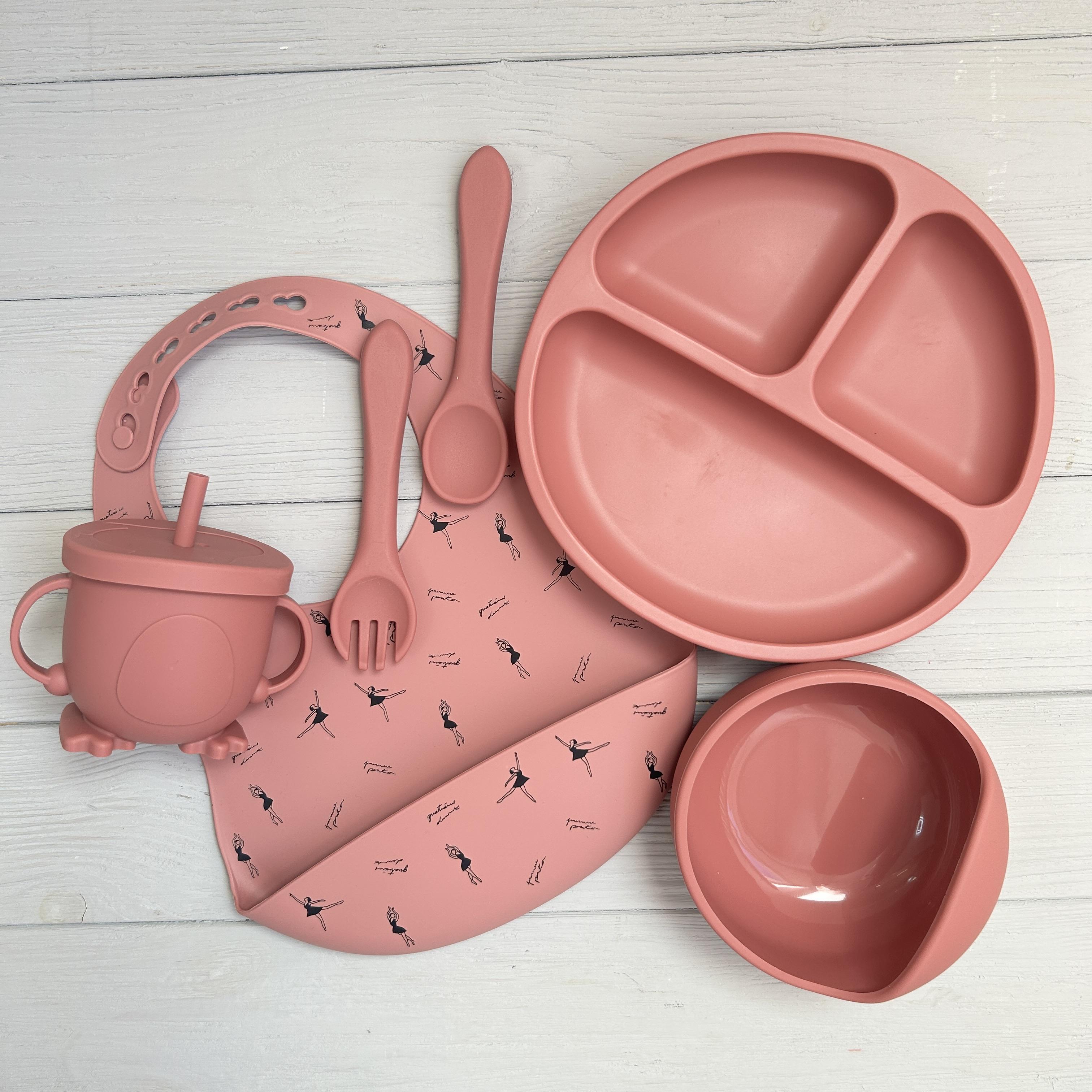Набор посуды из силикона для кормления RNSH img_e7761 Светло-розовый (65451)