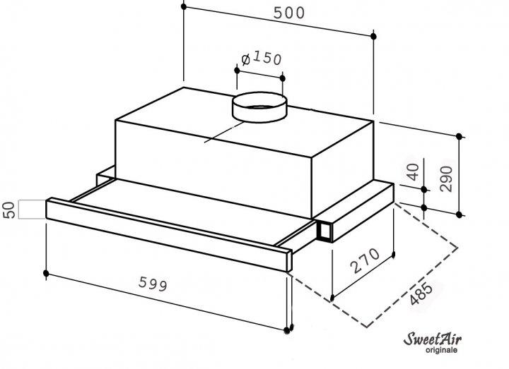 Витяжка Sweet Air Tornado 60 CSM KUP 1000 LED з гофротрубою в комплекті (203) - фото 9 Витяжка Sweet Air Tornado 60 CSM KUP 1000 LED з гофротрубою в комплекті (203) - фото 9