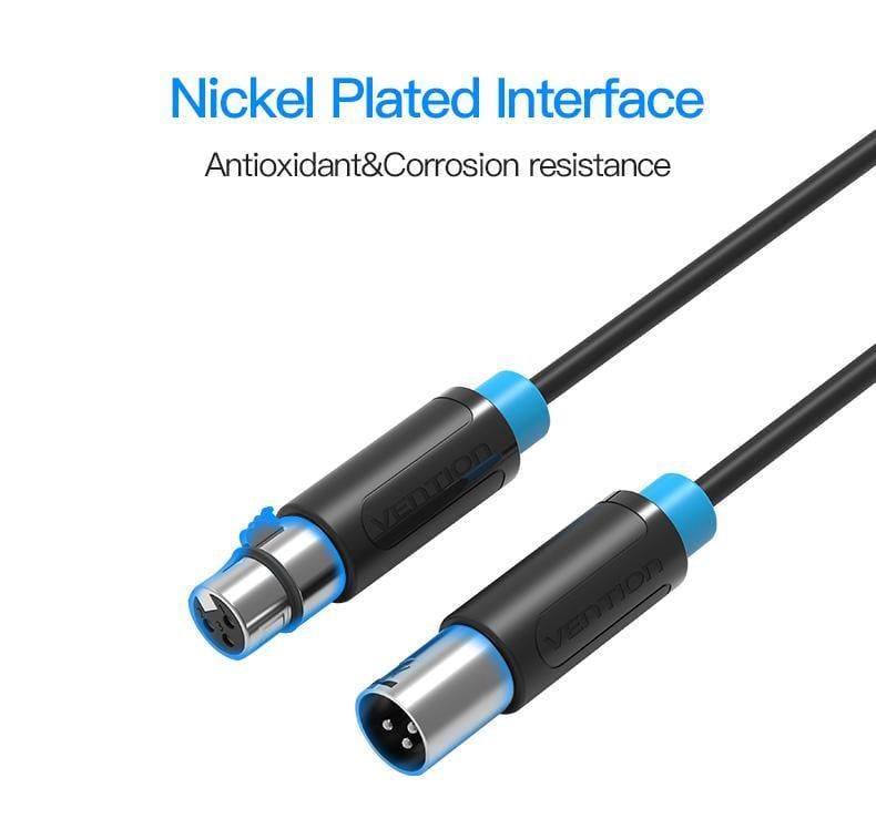 Кабель Vention XLR мама-XLR папа для мікшеру 10 м Чорний (BBFBL) - фото 7