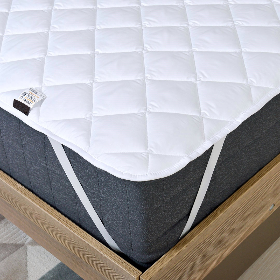 Наматрасник Ideal стеганный с резинками по углам 90х200 см Белый (13148404)