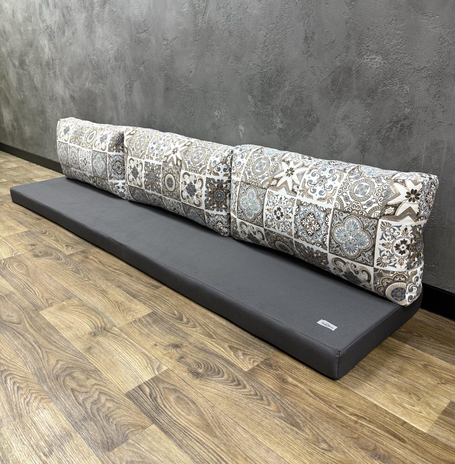 Комплект матрас с подушками Comfort Home Abstraction blue на поддоны/качели/каркасы/садовая мебель панама 160х60х40х8 см