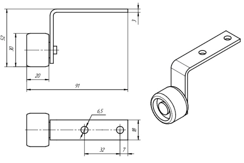 Мебельный ролик UV d 30 мм Черный (713931) - фото 2 Мебельный ролик UV d 30 мм Черный (713931) - фото 2