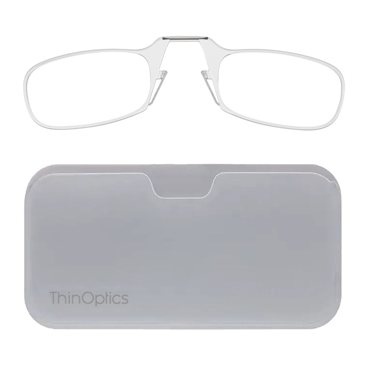 Очки для чтения Thinoptics с классическим белым чехлом/диоптрий '+1,00 Прозрачный (1.0CWUP)