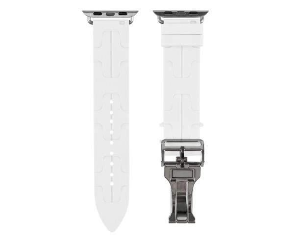 Ремешок Silicone Hermes для Watch 42/44/45/49 мм White Ремешок Silicone Hermes для Watch 42/44/45/49 мм White