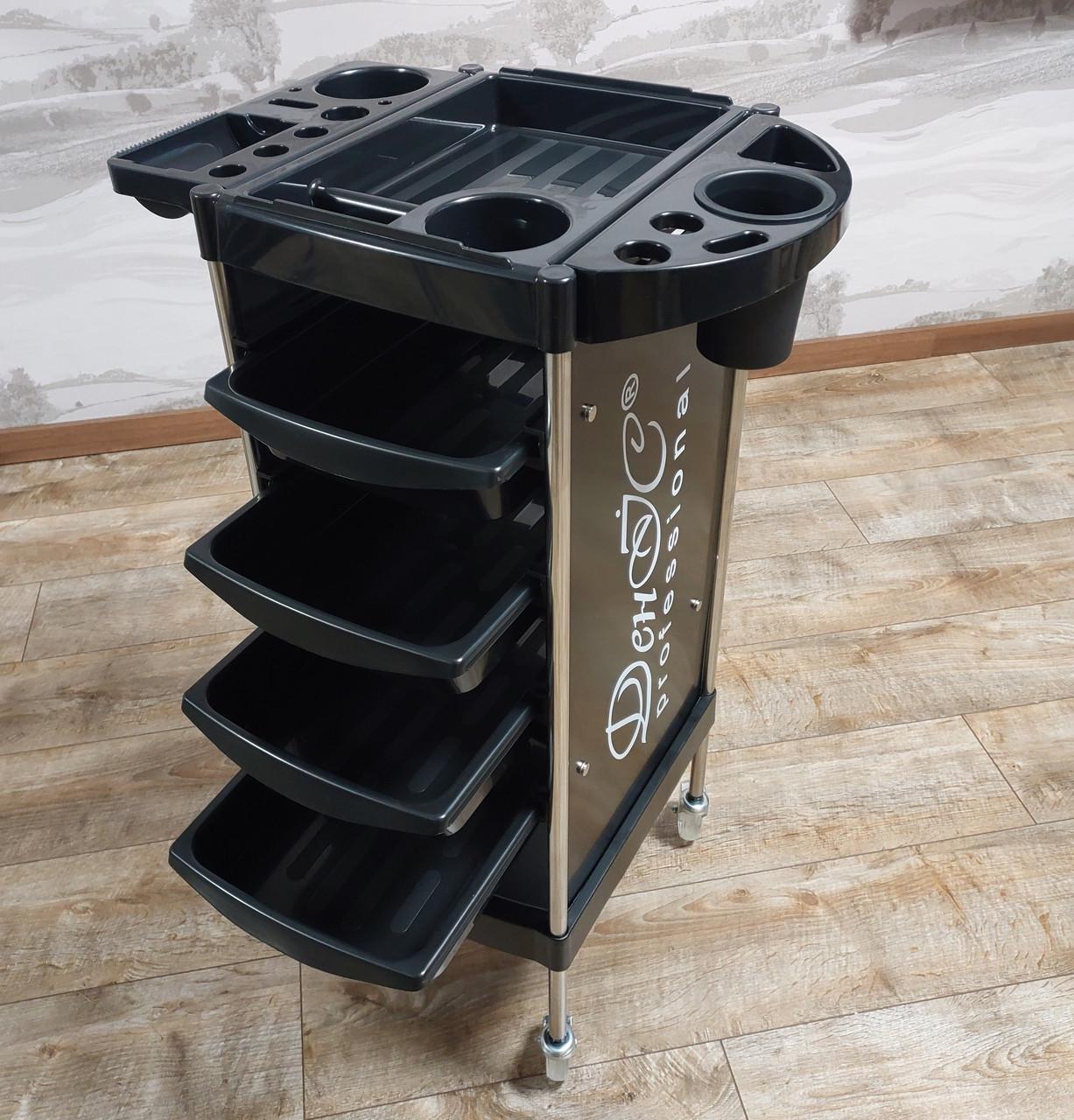 Візок перукарський під'їздне місце майстра ДенІС professional "Чебурашка +" Чорний (1453070718) - фото 3