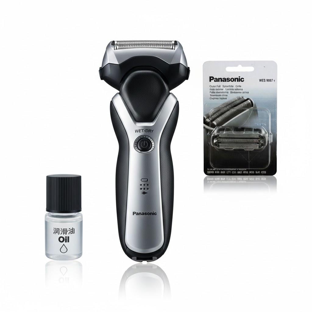 Электробритва Panasonic ES-RT87-S520-AS2 с дополнительным комплектом из сеточки WES-9087Y-1361 и маслом WES-8196X-7911 (32419953)