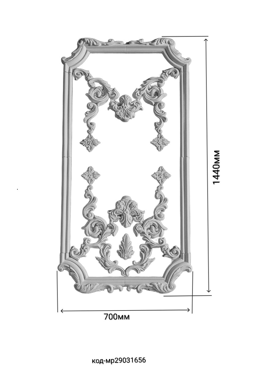 Рамка декоративная гипсовая 1440/700 мм (29031656) - фото 2