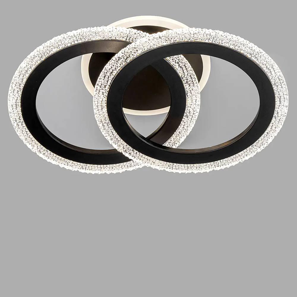 Люстра потолочная светодиодная LED без пульта Light House SC-18239A/2C BK 3000-6500K 48W+14W 390х260х120 мм Черный (77912) Люстра потолочная светодиодная LED без пульта Light House SC-18239A/2C BK 3000-6500K 48W+14W 390х260х120 мм Черный (77912)