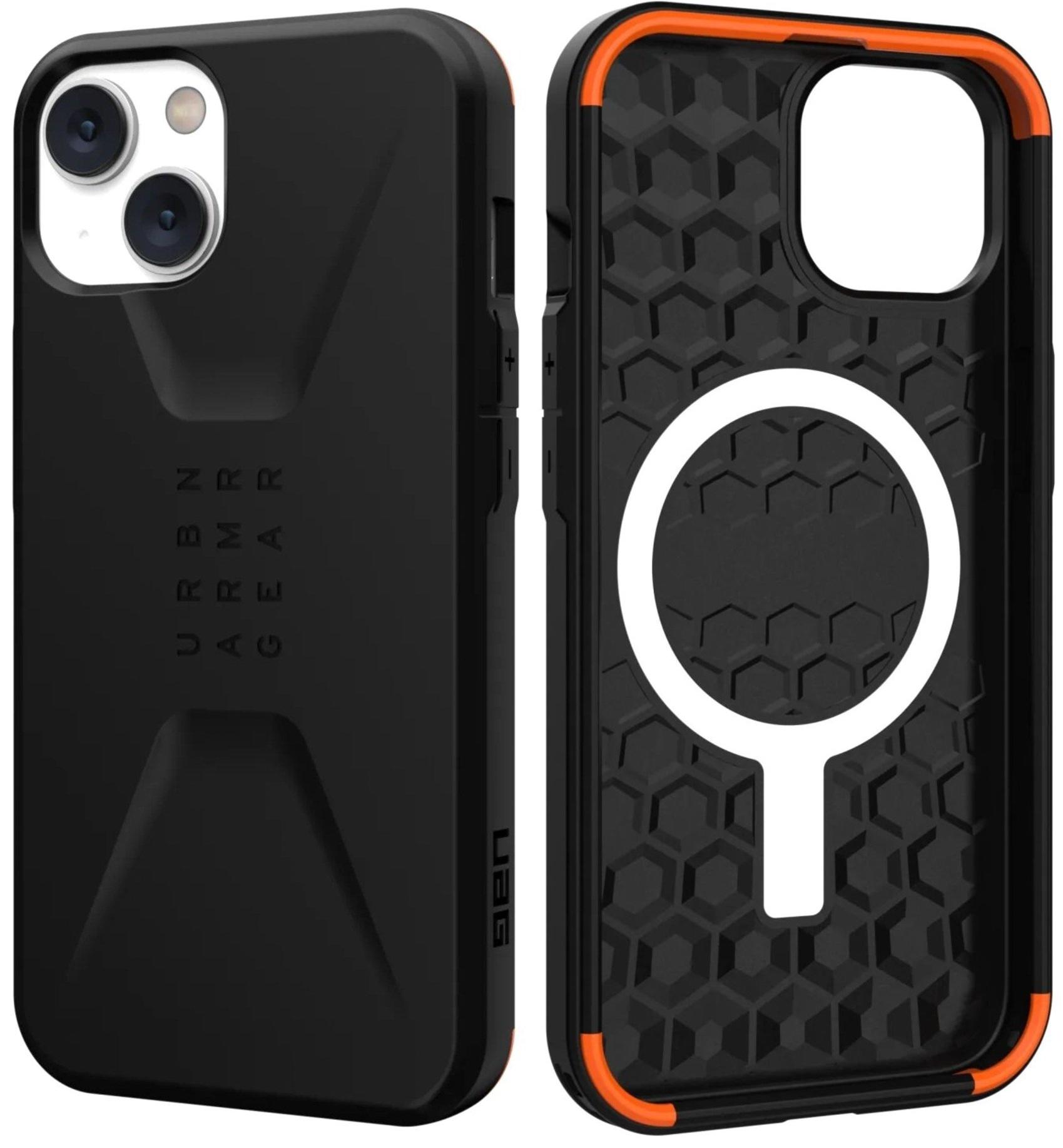 Чехол противоударный оригинальный UAG Civilian MagSafe 114036114040 для Iphone 14 | 13 (6.1") Black