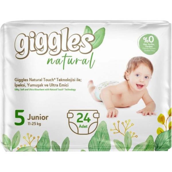 Подгузники детские Giggles Natural 5 Junior 11-25 кг 24 шт. - фото 1