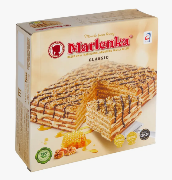 Торт медовий Marlenka з горіхами 800 г