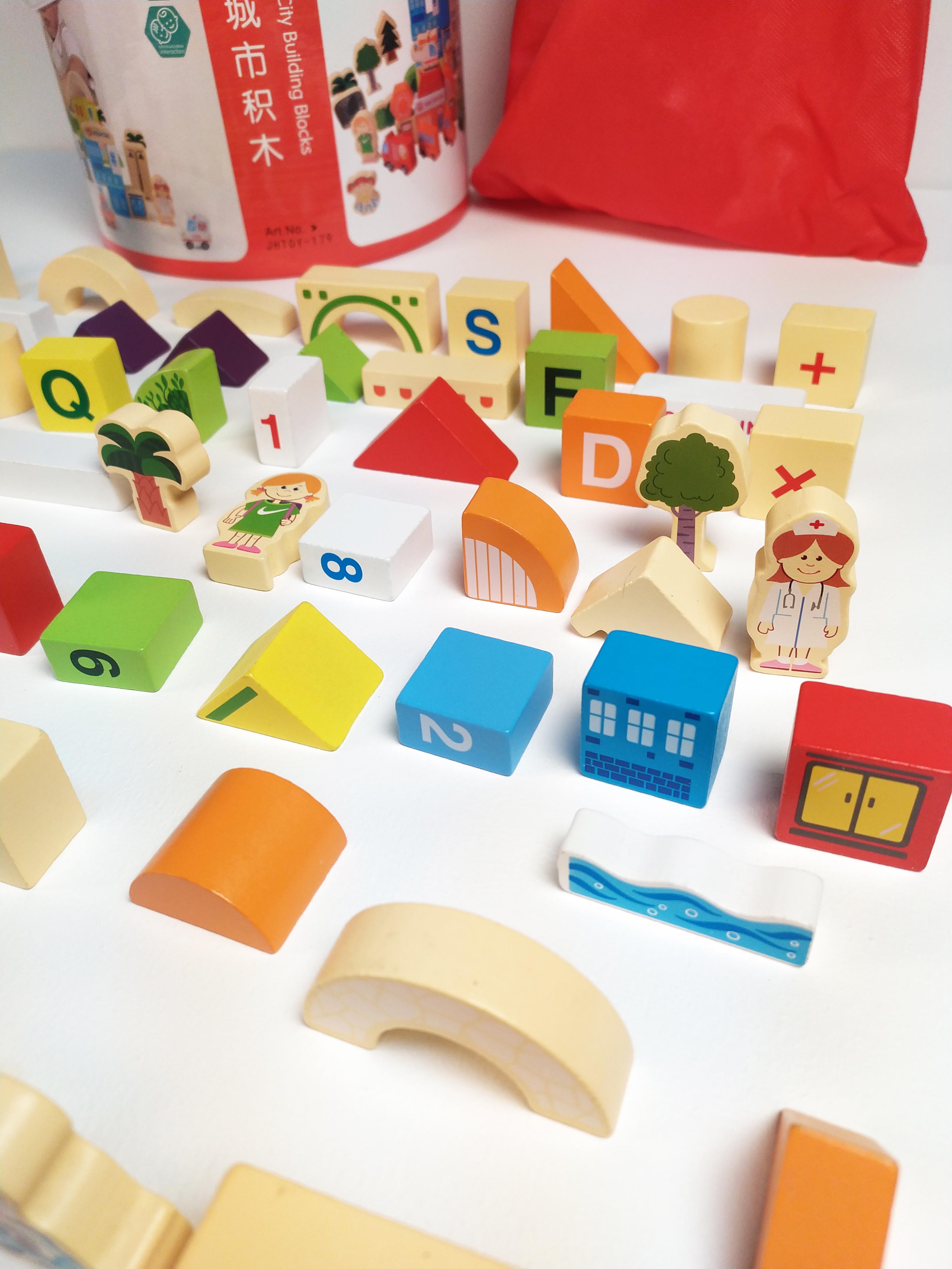 Деревянная развивающая игрушка город 120 пр. - фото 6