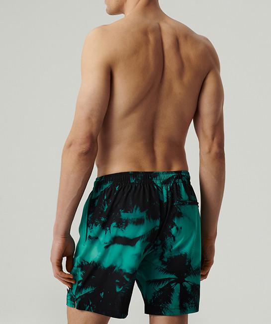 Шорти пляжні чоловічі Atlantic KMB-227 на шнурку з принтом пальм і бічними кишенями S Зелений/Чорний (2600604811) - фото 2 Шорти пляжні чоловічі Atlantic KMB-227 на шнурку з принтом пальм і бічними кишенями S Зелений/Чорний (2600604811) - фото 2