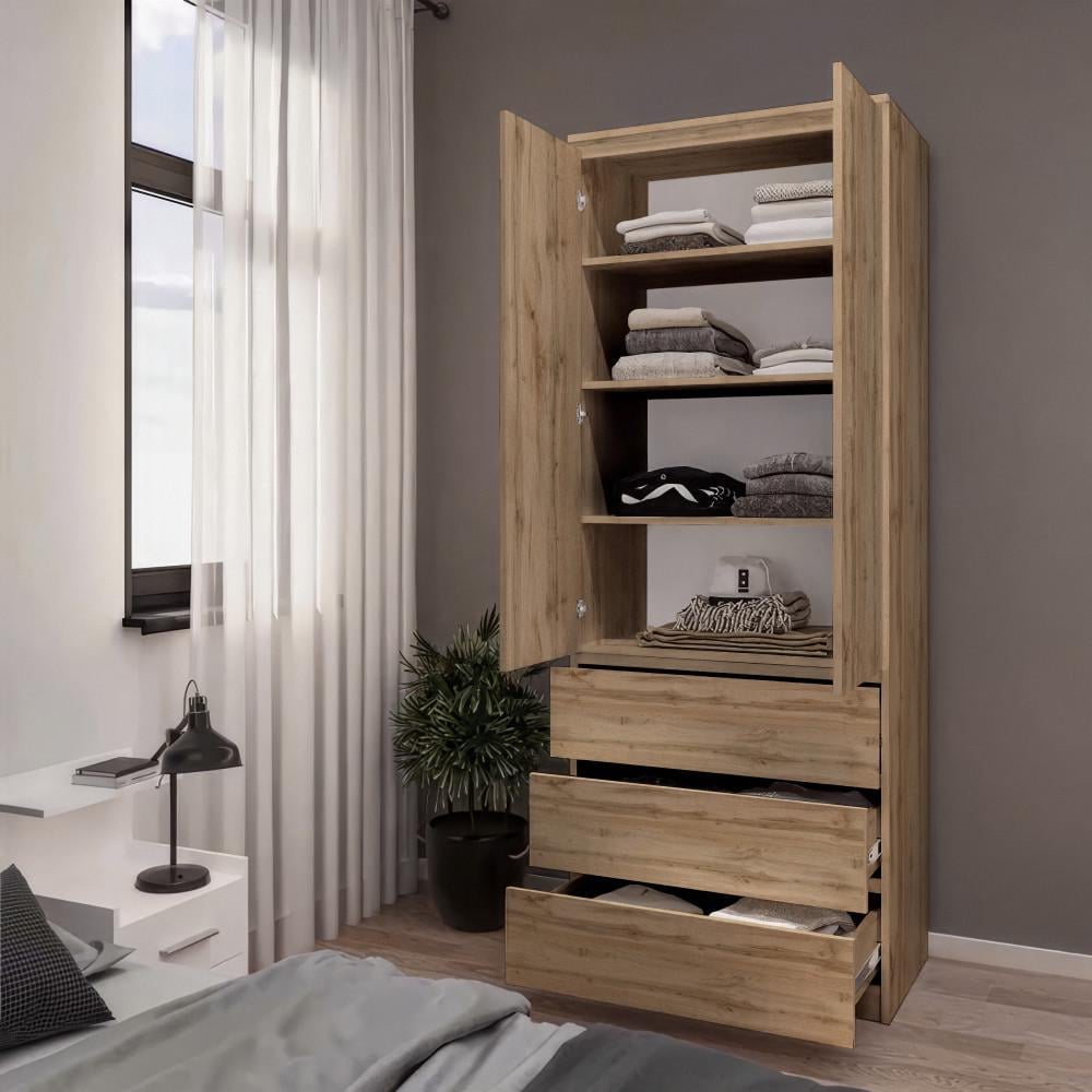 Шкаф с полками и ящиками T-210 803х502х2117 мм Дуб Аппалачи - фото 1