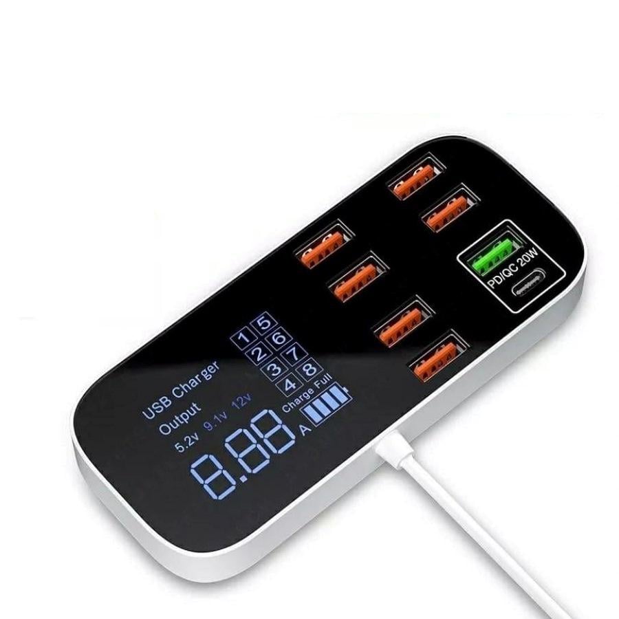 Зарядное устройство для сетевого оборудования Asometech 40W PD3.0 QC 3.0 8 USB (25397265) Зарядное устройство для сетевого оборудования Asometech 40W PD3.0 QC 3.0 8 USB (25397265)