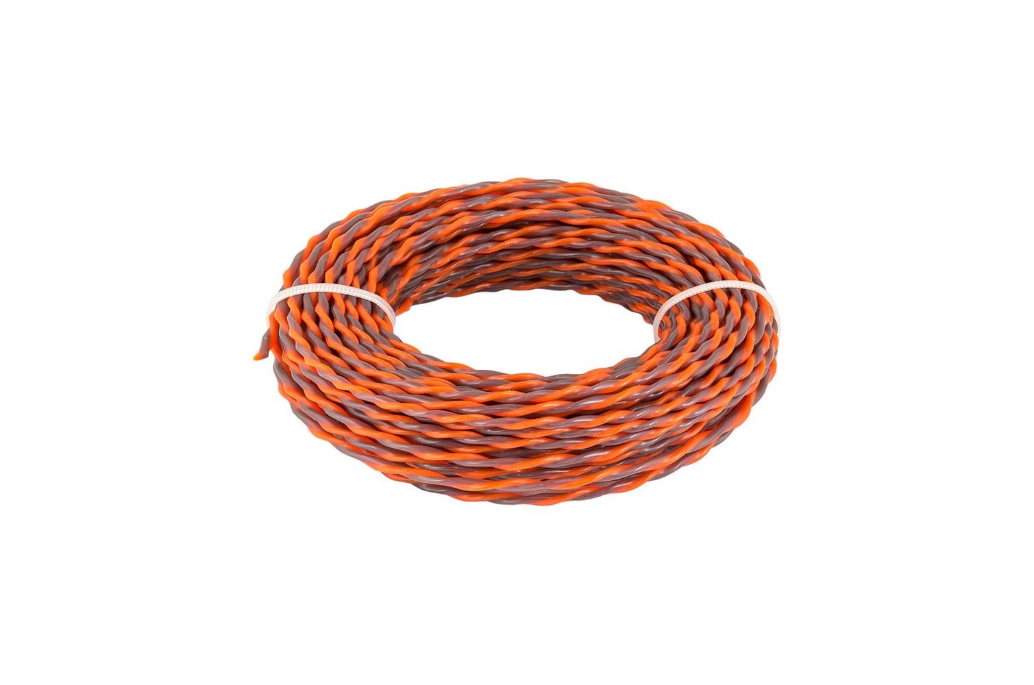 Волосінь для тримера MasterTool SPIRAL безшумна 3 мм х 15 м двоколірна (19-1630)