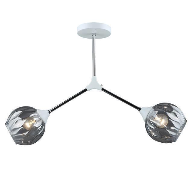 Люстра потолочная Sirius на два рельефных плафона Е27 IP20 B A4160/2 CH+WT Белый/Хром (28687844)