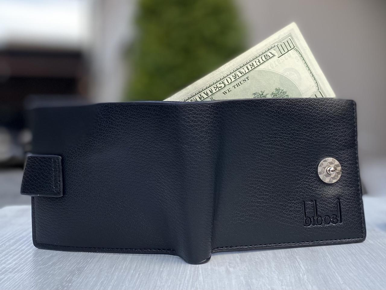 Кошелек мужской bibosl из кожи Черный (ZB-544) - фото 5 Кошелек мужской bibosl из кожи Черный (ZB-544) - фото 5