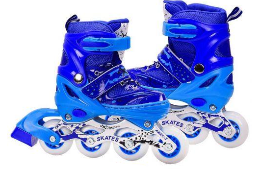 Роликовые коньки Extreme Motion PU колеса S р. 30-33 Синий (203687)